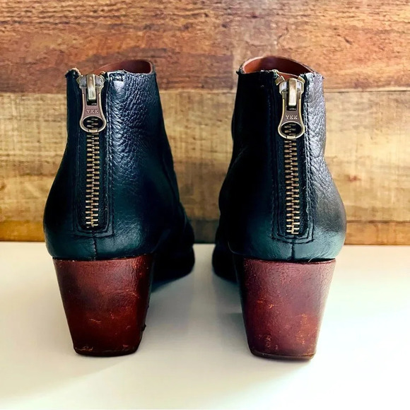 Kork-Ease Kissel Zip Ankle Boot Womans Black Leather Bootie  Kork-Ease Kissel Leather Back Zip Bootie
